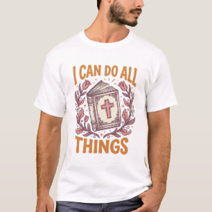 T-shirt Citation de foi florale chrétienne Modèle de chemi