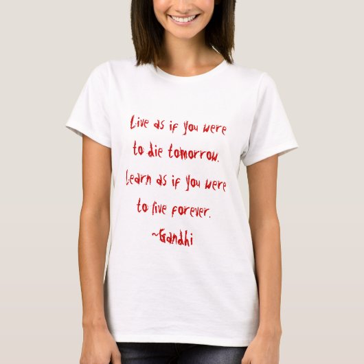 T-shirt Citation de Gandhi (Devant)