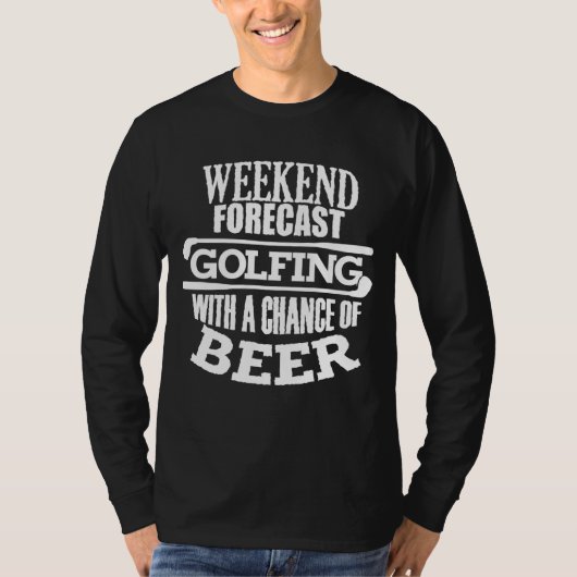 T-shirt Citation De Golf Drôle Pour Hommes Bière Du Week-E (Devant)