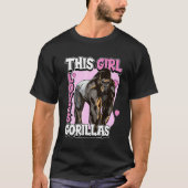 T-shirt Citation De Gorilla Enfants Apes Cette Fille Aime  (Devant)