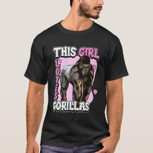 T-shirt Citation De Gorilla Enfants Apes Cette Fille Aime 