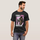 T-shirt Citation De Gorilla Enfants Apes Cette Fille Aime (Devant entier)