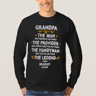 T-shirt Citation de grand-père famille USA Ville Bradley I