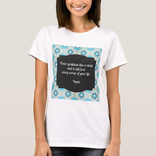 T-shirt Citation de Gratitude Rumi (Devant)