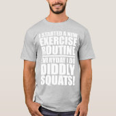 T-shirt Citation De Gym Drôle - Didtly Squats (Devant)
