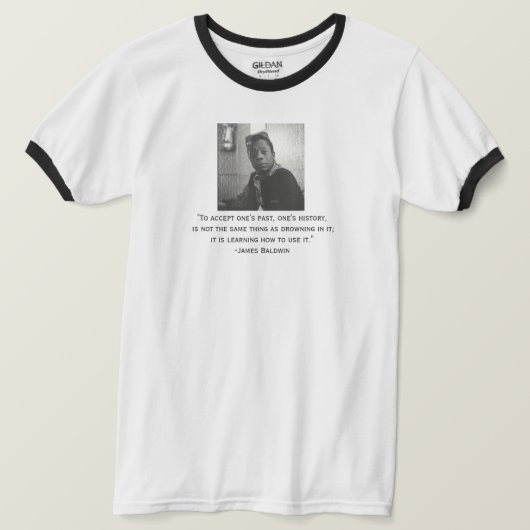 T-shirt Citation de James Baldwin (Design devant)