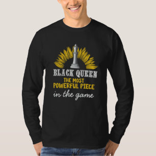 T-shirt Citation de jeu de mots de joueur d'échecs Reine n