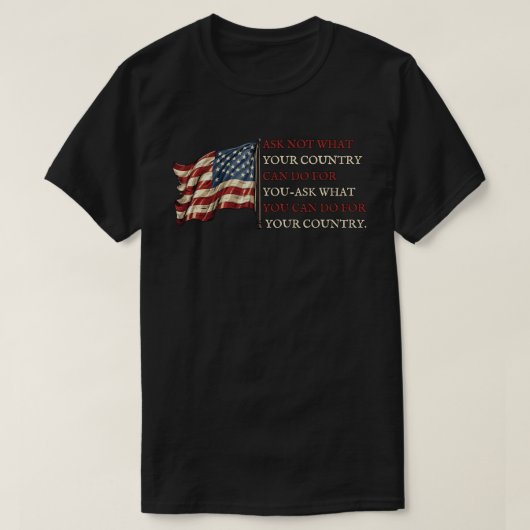 T-shirt Citation de John F. Kennedy (Design devant)