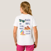 T-shirt citation de jour de plage (Dos entier)