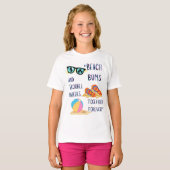 T-shirt citation de jour de plage (Devant entier)