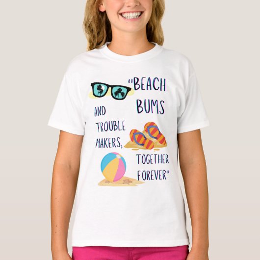 T-shirt citation de jour de plage (Devant)