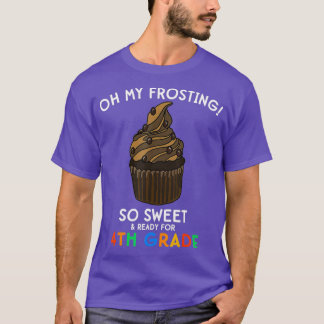 T-shirt Citation de la 4e année de retour à l'école Cupcak