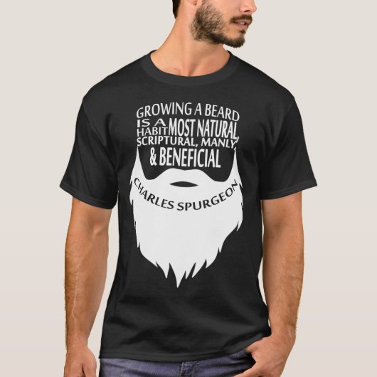 T-shirt Citation de la barbe Christian Charles Spurgeon (Devant)
