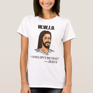 T-shirt Citation de la Bible de Jésus WWJD Amusante humour
