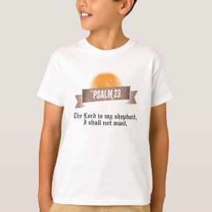 T-shirt Citation de la Bible du Psaume 23