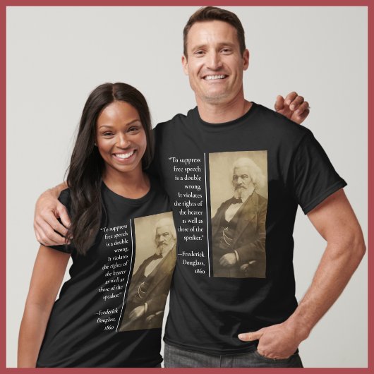 T-shirt Citation de la censure de Frederick Douglass