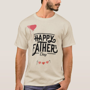 T-shirt Citation de la fête des pères graphique coeurs sus