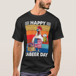 T-shirt Citation de la fête du Travail de poulet de drapea