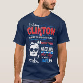 T-shirt Citation "de la limite du ciel de Hillary Clinton" (Devant)