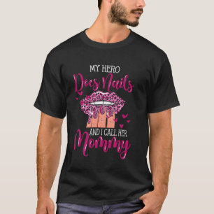 T-shirt Citation de la technologie des ongles Travail Unif