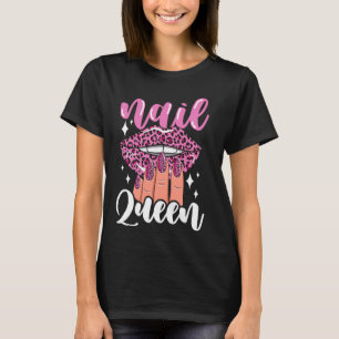 T-shirt Citation de la technologie des ongles Travail Unif