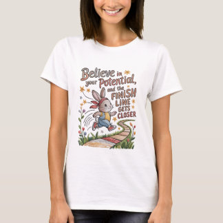 T-shirt Citation de lapin motivationnel pour la broderie T