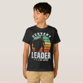 T-shirt Citation De Leadership Servante Dirigeant L'Équipe (Devant entier)