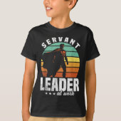 T-shirt Citation De Leadership Servante Dirigeant L'Équipe (Devant)