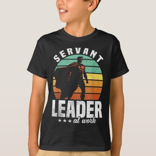 T-shirt Citation De Leadership Servante Dirigeant L'Équipe (Devant)