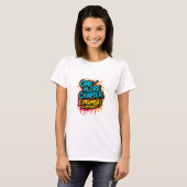 T-shirt Citation de lecture de style graffiti Tee / livre (Devant entier)