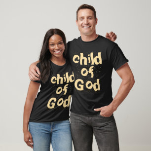 T-shirt Citation de l'enfant de Dieu de la Bible Noir