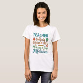 T-shirt Citation de l'enseignant Façonner les petits espri (Devant entier)