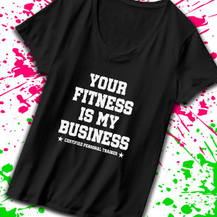T-shirt Citation de l'entraîneur personnel certifié Fitnes