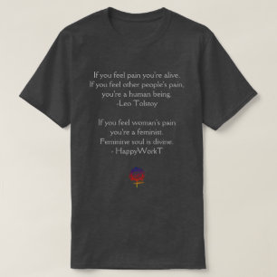 T-shirt Citation de Leo Tolstoï et féminisme