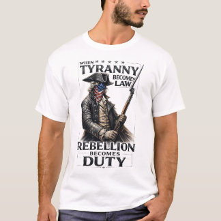 T-shirt Citation de liberté patriotique de style révolutio