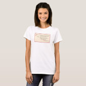 T-shirt Citation de livre de John Keats (Devant entier)