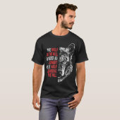 T-shirt Citation de loup Force motrice pour les loups soli (Devant entier)