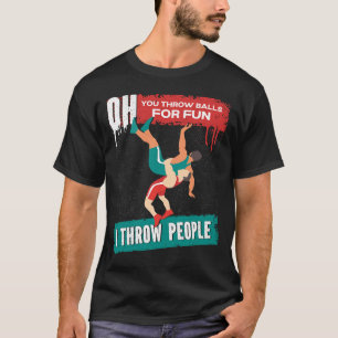 T-shirt Citation De Lutte Vous Jetez Des Boules Pour Amusa