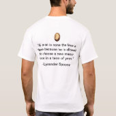 T-shirt Citation de Lysander Spooner (Dos)