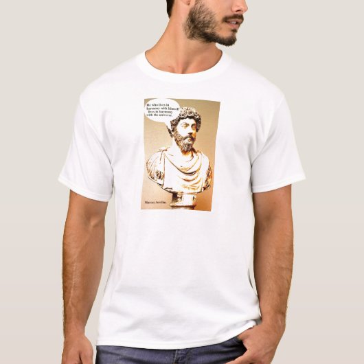 T-shirt Citation de MARCUS AURELIUS - il qui vit dans des (Devant)