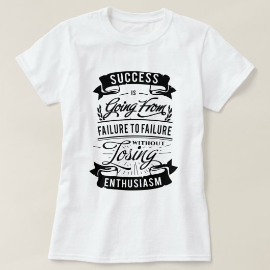 T-shirt Citation de motivation au sujet de copie de noir (Design devant)