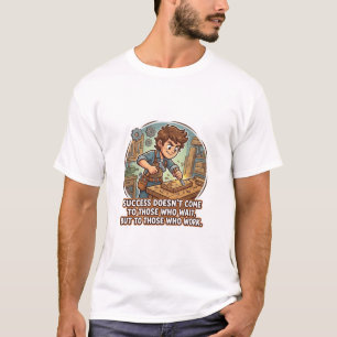 T-shirt Citation de motivation au travail de réussite Typo