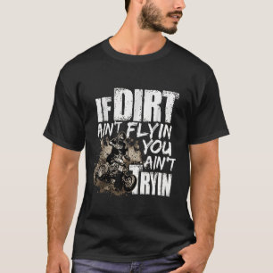 T-shirt Citation de Motocross Si la Terre n'est pas en Vol
