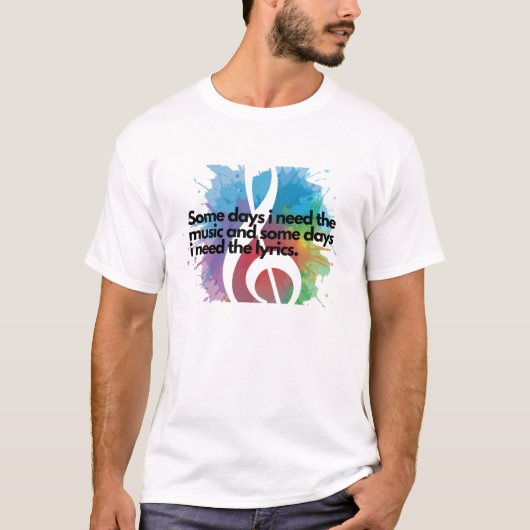 T-shirt Citation de musique (Devant)