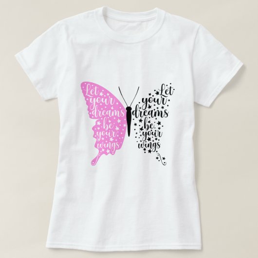 T-shirt Citation de papillon (Design devant)