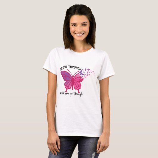 T-shirt Citation de papillon (Devant entier)