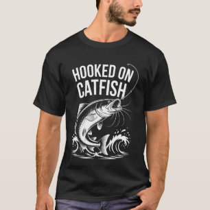 T-shirt Citation de pêche rétro au poisson-chat accroché