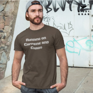 T-shirt Citation de personnage amusante sur la caféine et 
