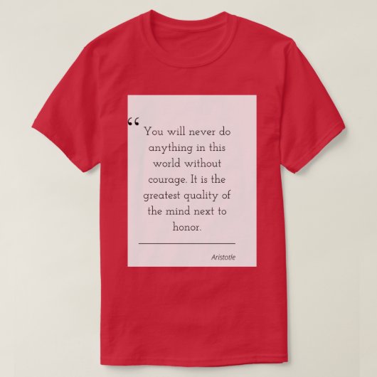 T-shirt Citation de philosophie Aristote 3 (Design devant)