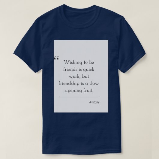 T-shirt Citation de philosophie Aristote 4 (Design devant)